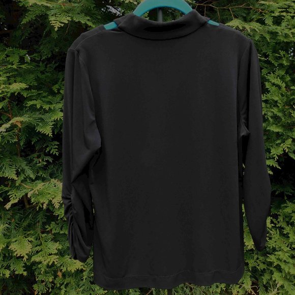 Simonton Says Pretty V-Neck Blouse with Shoulder Cutouts - Picture 3 of 3